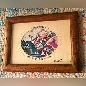 Roberta’s 1980’s Vintage Art Grandparents Framed Print